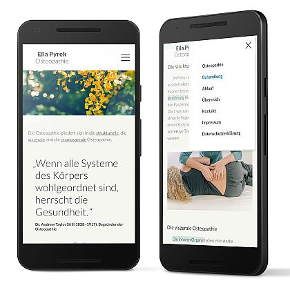 Ella Pyrek – Osteopathin & Ergotherapeutin - Webdesign in Wien, Philipp Hofstätter