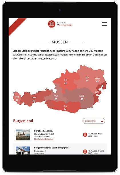 Österreichisches Museumsgütesiegel - Webdesign in Wien, Philipp Hofstätter